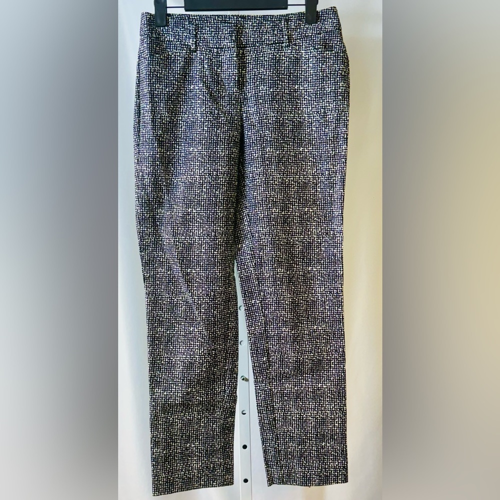 White House Black Market The Slim Ankle Pants Black and White Size 00R - Picture 11 of 11